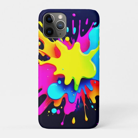 スプラッ鮮やか絵を描シュ抽象芸術アート Case-Mate iPhoneケース (裏)