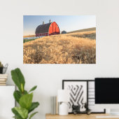 スプラハ近郊の夏の小麦畑Barn, Eastern 1 ポスター (ホームオフィス)