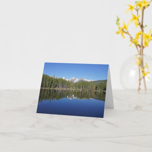 スプラーグ湖反射 カード (黄色い花)