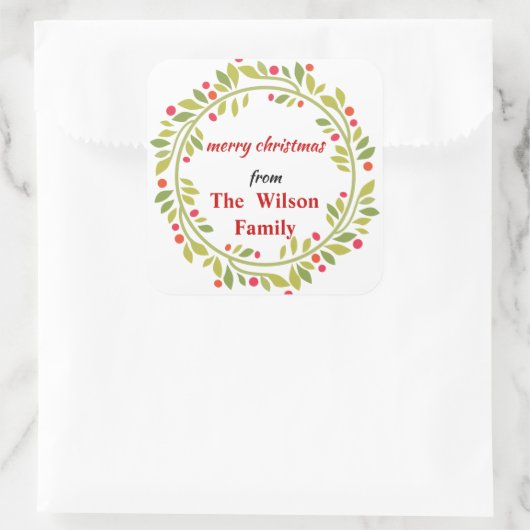 スプリグリースクリスマス スクエアシール (バッグ)