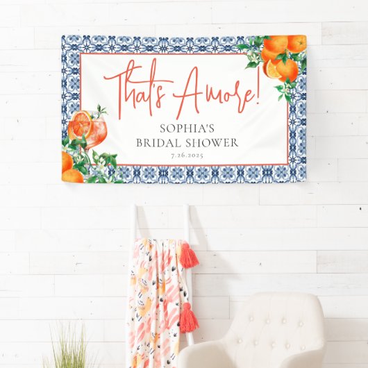 スプリッエレガントツオレンジブライダルシャワー 横断幕 (インサイチュ)