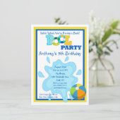 スプリッシュスプラッシュボーイズプールパーティの招待状 招待状 (スタンド正面)