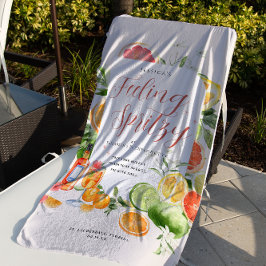 スプリッツィーな気分 | 柑橘系の独身最後の週末 ビーチタオル