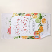 スプリッツィーな気分 | 柑橘系の独身最後の週末 ビーチタオル (正面)