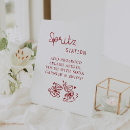 スプリッツステーションブライダルシャワー 台座サイン