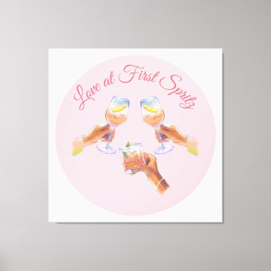 スプリッツ・スカッド | アペロール・バチェロレッテ・パーティーのテーマ キャンバスプリント (正面)