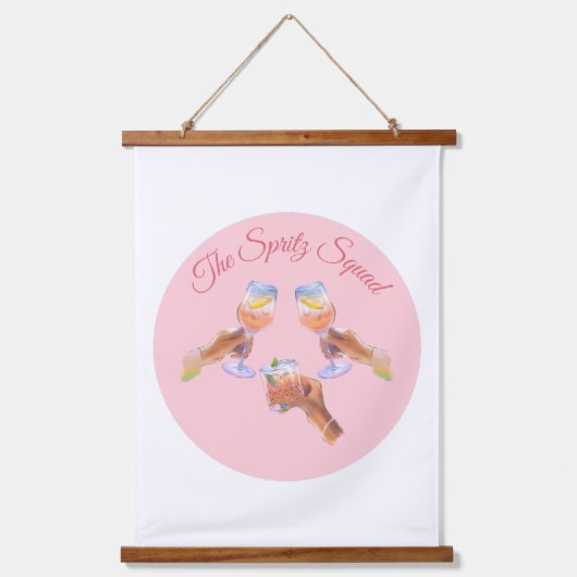 スプリッツ・スクワッド | バチェロレッテ・パーティー・ブライダル・スクワッド 吊り下げ型タペストリー (正面)
