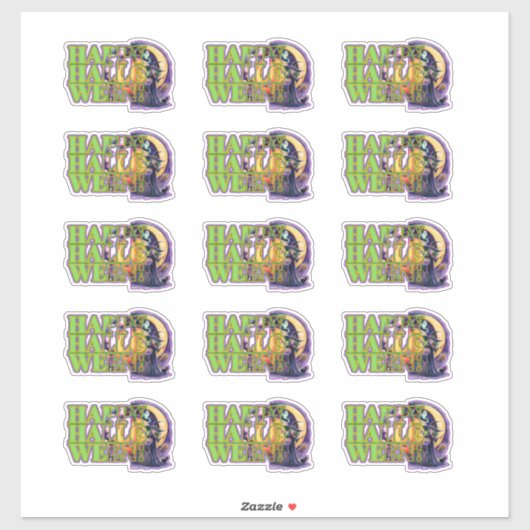 スプリットイメージのハロウィーンの魔女のシール シール (シート)