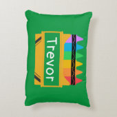 スプリットクレヨンパーソナライズされたボックスの子 アクセントクッション (裏面(縦))