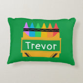 スプリットクレヨンパーソナライズされたボックスの子 アクセントクッション (裏面)
