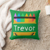 スプリットクレヨンパーソナライズされたボックスの子 クッション (ブランケット)