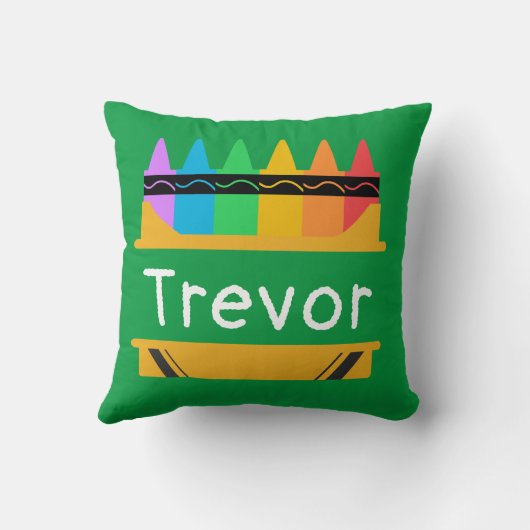 スプリットクレヨンパーソナライズされたボックスの子 クッション (裏面)