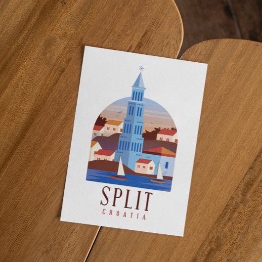 スプリットクロアチアダルマティアヴィンテージ ポストカード