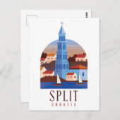 スプリットクロアチアダルマティアヴィンテージ ポストカード (正面/裏面)