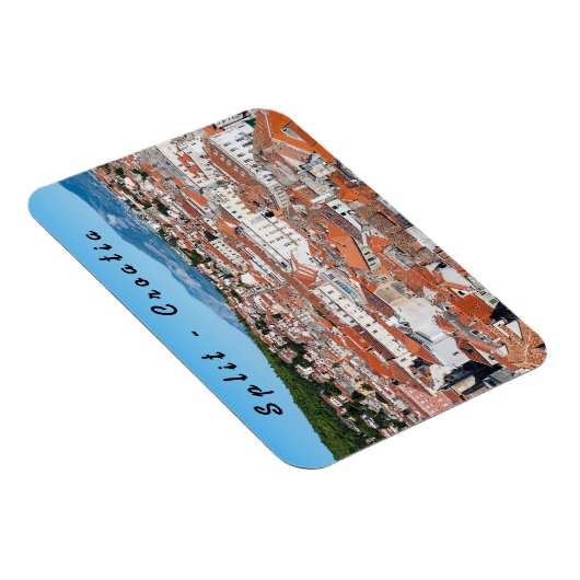 スプリットシティの一般的なトップビュー-クロアチア、ダルマティア マグネット (右側)