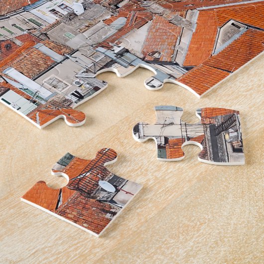 スプリットシティの空中表示 – ダルマティア,クロアチア ジグソーパズル (側面)