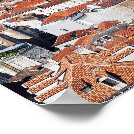 スプリットシティの空中表示 – ダルマティア，クロアチア ポスター (角)