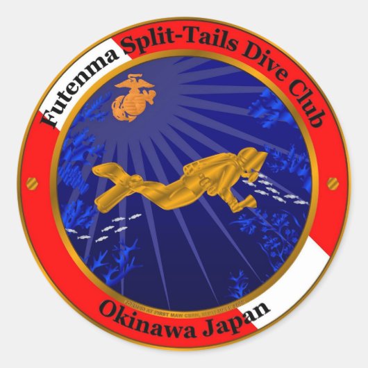 スプリットテイルズダイブクラブ ラウンドシール (正面)