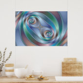 スプリットトンネル – フラクタルポスター ポスター (キッチン)