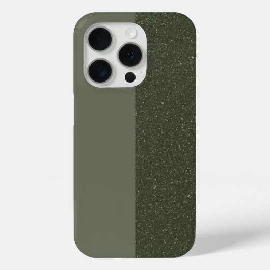 スプリットノイズモスグリーンiPhone 15 Proケース(カスタム) Case-Mate iPhoneケース (裏面)