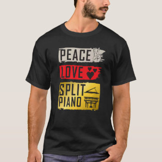 スプリットピアノミュージカル楽器ピアニストスプリットピアン Tシャツ