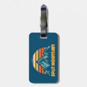 スプリットマウンテンカリフォルニアレトロターコイズ ラゲッジタグ (裏面縦)