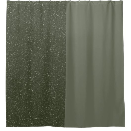 スプリットモス緑のシャワーカーテン – カスタマイズ可能 シャワーカーテン (正面)