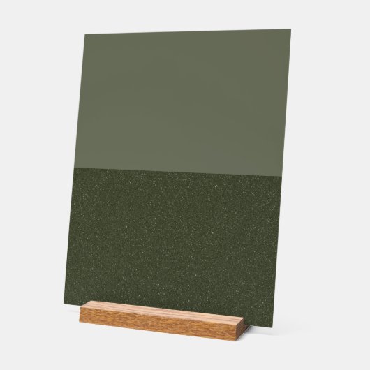 スプリットモダンモスグリーンアクリルサインカスタマイズ- アクリルサイン (傾斜)
