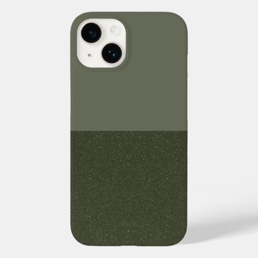 スプリットモダンモスグリーンiPhone 14ケース – カスタマイズ Case-Mate iPhoneケース (裏面)