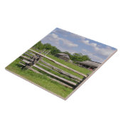 スプリットレールフェンスと古い納屋 タイル (側面)