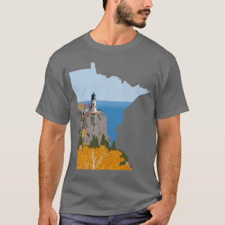スプリットロック灯台 ミネソタ州 ステッカー Tシャツ