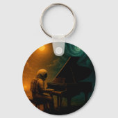 スプリット遊リアリティの宇宙飛行士のピアノ – Surreal キーホルダー (裏面)
