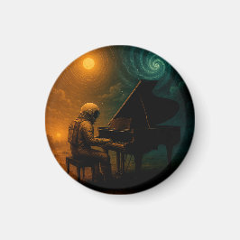 スプリット遊リアリティの宇宙飛行士のピアノ – Surreal マグネット