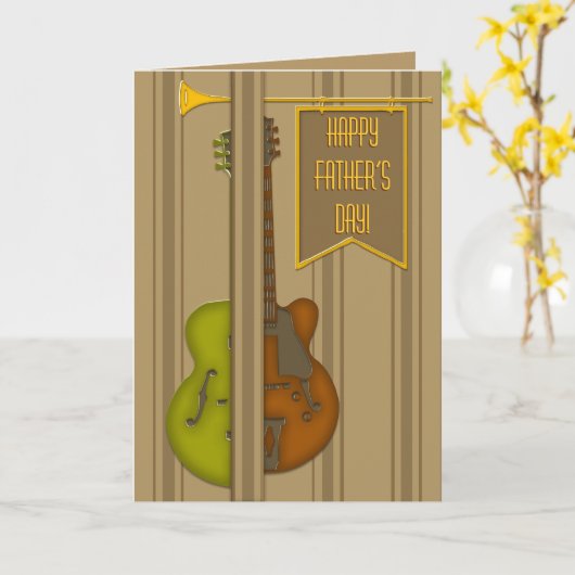 スプリット・ギター カード (黄色い花)