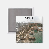 スプリット・クロアチア沿岸ビュー マグネット (正面/裏面)