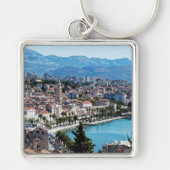 スプリット・シティ海底上空ビュー、ダルマティア、クロアチア キーホルダー (正面)