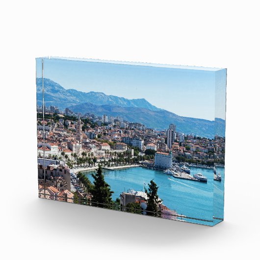 スプリット・シティ海底上空ビュー、ダルマティア、クロアチア フォトブロック (右)