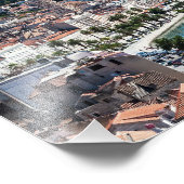 スプリット・シティ海底上空ビュー、ダルマティア、クロアチア フォトプリント (角)