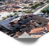 スプリット・シティ海底上空ビュー、ダルマティア、クロアチア ポスター (角)