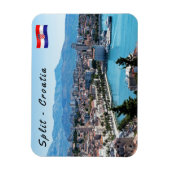 スプリット・シティ海底上空ビュー、ダルマティア、クロアチア マグネット (縦)