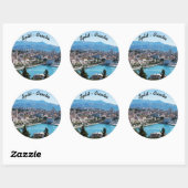 スプリット・シティ海底上空ビュー、ダルマティア、クロアチア ラウンドシール (シート)