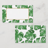 スプリット・リーフ・フィロデンドロン・サマー結婚ズ プレイスカード (正面/裏面)