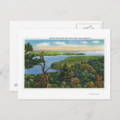 スプリット・ロック・ライトからの湖の南向き ポストカード (正面/裏面)