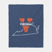 スプリットVバージニア州ラブ フリースブランケット (正面)