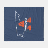 スプリットVバージニア州ラブ フリースブランケット (正面(横))