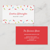 スプリンカラフルクルズベーカリーデザーツケータリングパティ 名刺 (正面/裏面)