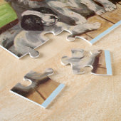 スプリンガースパニエルのお母さんおよび子犬 ジグソーパズル (側面)