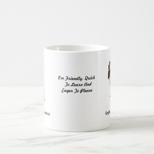 スプリンガースパニエルのマグ- 2つのイメージおよびモチーフの… コーヒーマグカップ (中央)