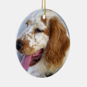 スプリンガースパニエルの子犬のオーナメント セラミックオーナメント (右)