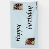 スプリンガースパニエルの誕生日の旗 横断幕 (縦)